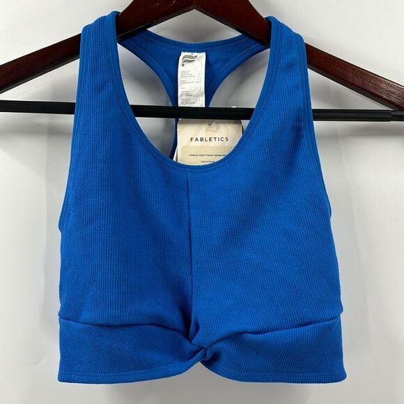 Fabletics Kinsley Knot Front Seamless Bra Top Size Small New - Picture 8 of 9